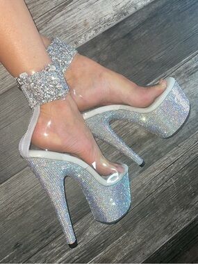 Used Rhinestone Pleaser Stripper Heels